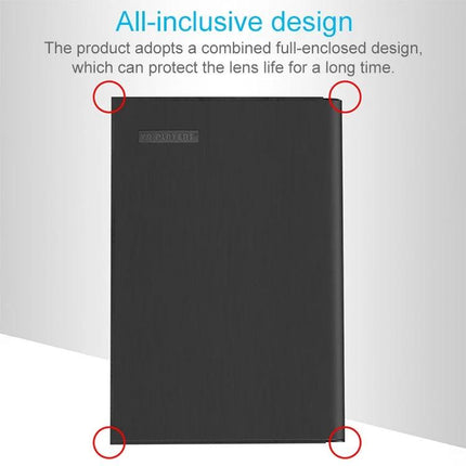 12 Inch Book-Shaped Mobile Phone Screen Amplifier for Video Viewing showing closed black book-style full-enclosed protective design