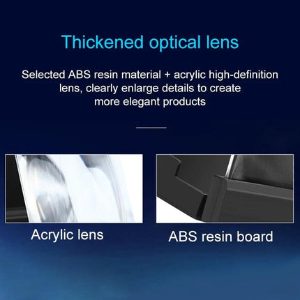 12 Inch Book-Shaped Mobile Phone Screen Amplifier for Video Viewing – close-up of thickened acrylic lens and ABS resin board materials