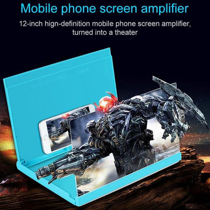 12 Inch Book-Shaped Mobile Phone Screen Amplifier for Video Viewing - 12-inch foldable magnifier for movies, e-books, and hands-free viewing