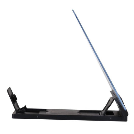 12-Inch Universal Foldable Screen Magnifier for Phone Viewing showing black foldable stand with angled magnifying lens