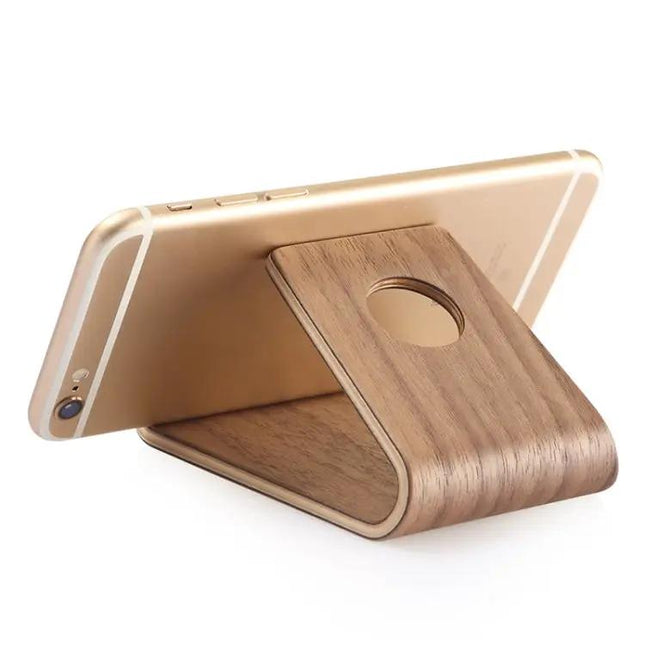 Lindens Wooden Desktop Phone Holder for Tablets and Phones