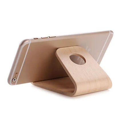 Lindens Wooden Desktop Phone Holder for Tablets and Phones