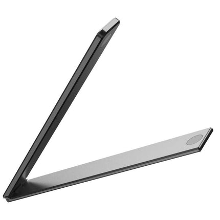 R-JUST Portable Magnetic Folding Tablet Holder for Everyday Use black angled view showing folding magnetic stand for tablet stability