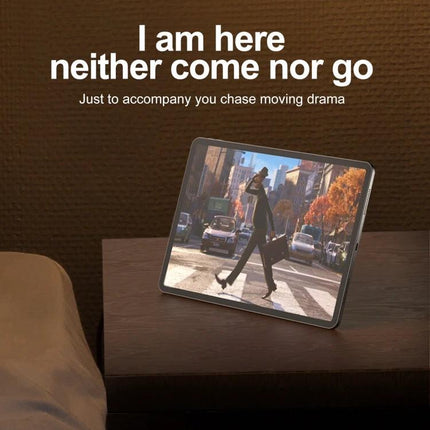 R-JUST Portable Magnetic Folding Tablet Holder for Everyday Use on bedside table holding tablet for watching videos and reading