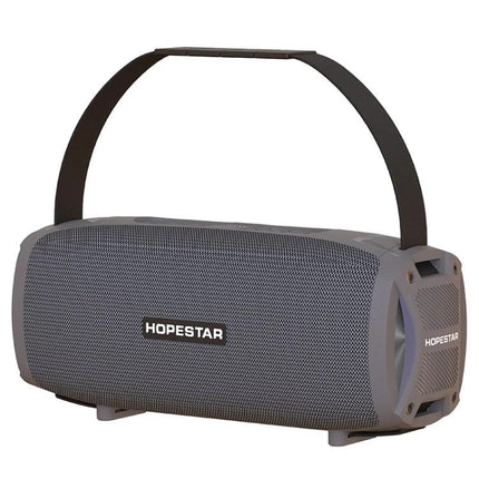 HOPESTAR Portable Bluetooth Speaker Weather Resistant, IPX6 gray portable speaker with handle for outdoor use