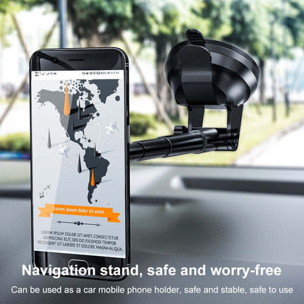Universal Magnetic Rotating Car Phone Holder for Vehicles - 360° rotating magnetic car phone mount with extendable aluminum arm and strong suction cup