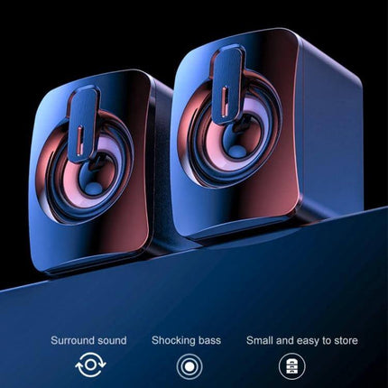 Compact Bluetooth USB Speaker For Desk Bedside Travel small portable pair with deep bass for desk bedside travel listening