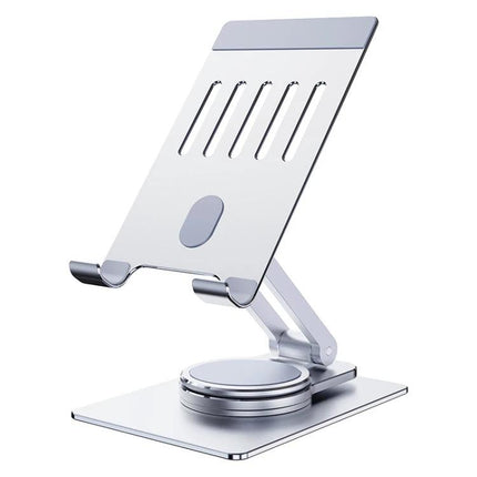 R-JUST Adjustable Folding Phone Holder for Versatile Viewing on desk, adjustable 360° metal stand for phone and tablet