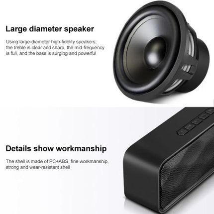 Compact Wireless Speaker For Walks And Picnics Portable showcasing large-diameter driver and durable PC+ABS shell for outdoor use