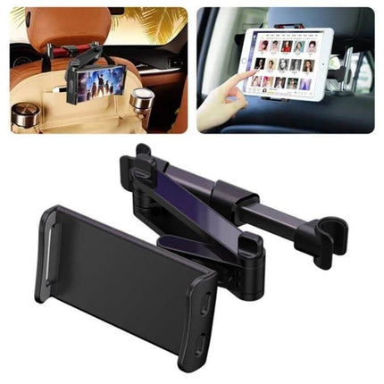 CHZ-06 Retractable Car Backrest Holder for 7 to 14 Inch Phones and Tablets Red - adjustable 360° rotation, silicone grip, charging access, three-stage buckle