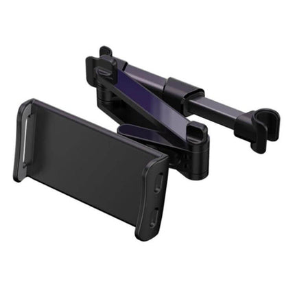 CHZ-06 Retractable Car Backrest Holder for 7 to 14 Inch Phones and Tablets Red - adjustable 360° rotation, silicone pads, charging access