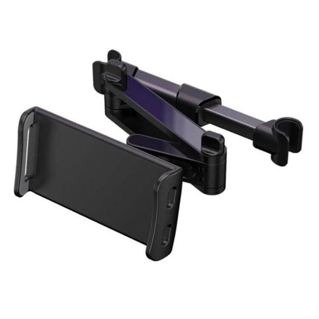 CHZ-06 Retractable Car Backrest Holder for 7 to 14 Inch Phones and Tablets Red - adjustable 360° rotation, silicone pads, charging access
