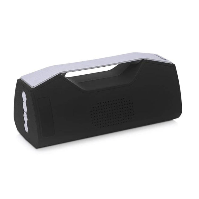 NewRixing Travel Bluetooth Speaker With Built In Flashlight compact black portable speaker with handle and built-in flashlight