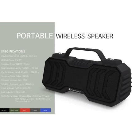 NewRixing Portable Speaker With FM Radio