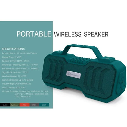 NewRixing Portable Bluetooth Speaker With FM