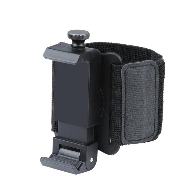 Elastic Wristband for Hands-Free Smartphone Use, 24cm Length black adjustable wrist strap with phone holder for jogging and cooking