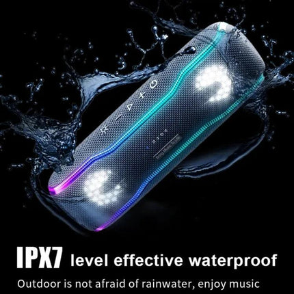 XDOBO Portable Bluetooth Speaker For Outdoor Picnics with IPX7 waterproof, LED lights, lanyard and Bluetooth 5.0 pairing