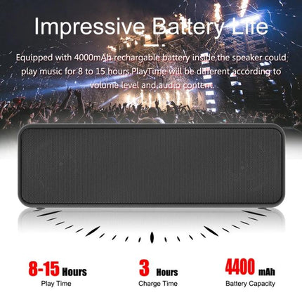 XDOBO Portable Bluetooth Speaker For Outdoor And Home Use with 8-15h playtime, 4400mAh battery, Bluetooth 5.0 TWS, durable water-resistant design