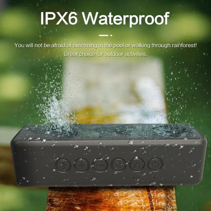 XDOBO Portable Bluetooth Speaker For Outdoor And Home Use showing IPX6 waterproof design with water splashing