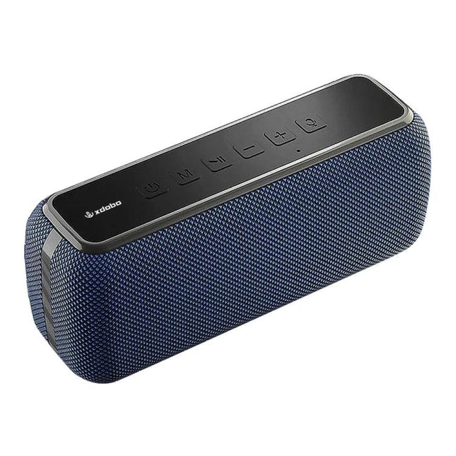 XDOBO Portable Bluetooth Speaker For Outdoor And Home Use in navy blue fabric, Bluetooth 5.0, TF card slot, water resistant