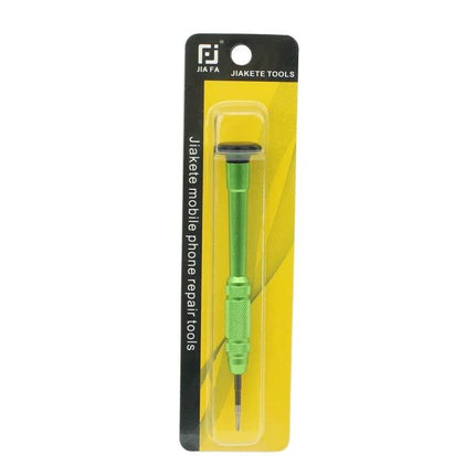 JIAFA Tri-Point 0.6 Screwdriver for iPhone and Apple Watch Repair - green precision tri-point 0.6 screwdriver in retail blister pack