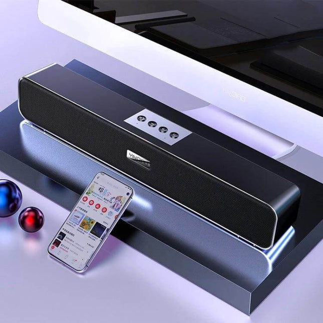 YINDIAO Wireless Bluetooth Speaker For Travel Home And Outdoor Use compact portable black soundbar with phone
