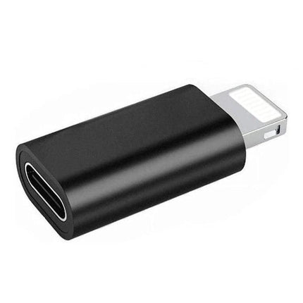 ENKAY Adapter for Daily iPhone Charging Connections - compact black Lightning-to-USB-C adapter for portable charging
