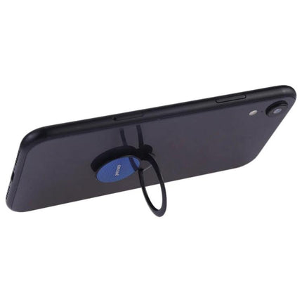 Magnetic Phone Stand Ring Holder for Hands-Free Use on black smartphone showing ring kickstand and magnetic base
