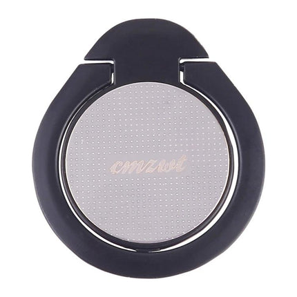 Magnetic Phone Stand Ring Holder for Hands-Free Use - metal black circular phone ring stand for watching videos and video calls