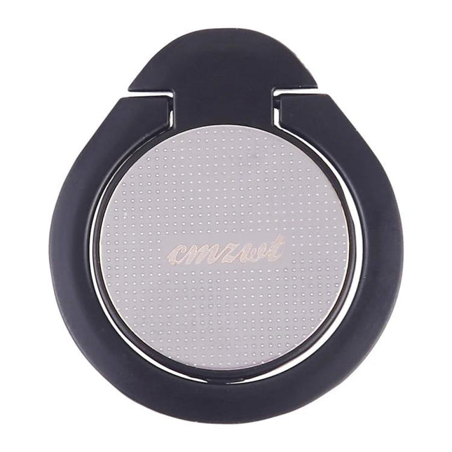 Magnetic Phone Stand Ring Holder for Hands-Free Use - metal black circular phone ring stand for watching videos and video calls