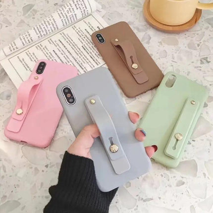 Versatile TPU Leather Phone Finger Strap Holder and Stand