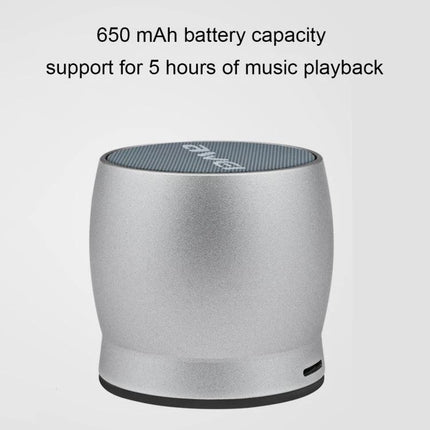 Awei Portable Bluetooth Speaker For Travel And Daily Use silver compact speaker 650mAh 5hr playback TF card Bluetooth