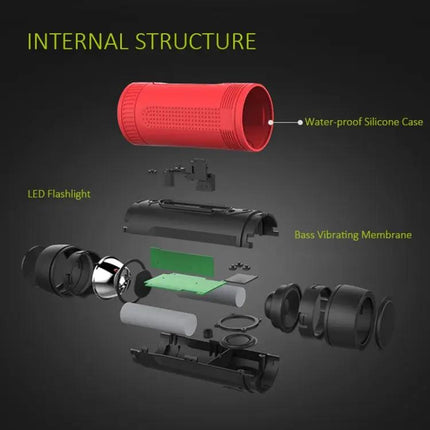 Compact Bluetooth Speaker With LED Light For Outdoors