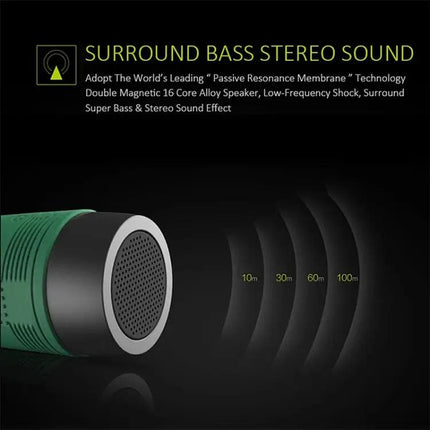Compact Bluetooth Speaker With LED Light For Outdoors