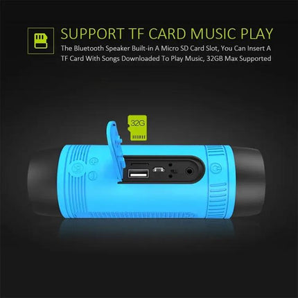 Compact Bluetooth Speaker With LED Light For Outdoors