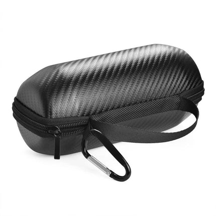 Logitech Speaker Carry Bag With Padded Protective Shell carbon fiber carry case with zipper, strap and carabiner (100 chars)