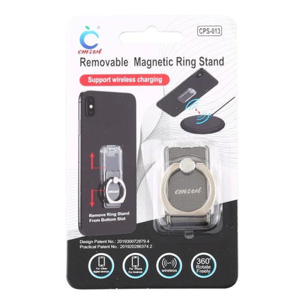 Versatile 360-Degree Rotating Magnetic Phone Holder Stand removable magnetic ring stand for hands-free video calls, car navigation, and kitchen use