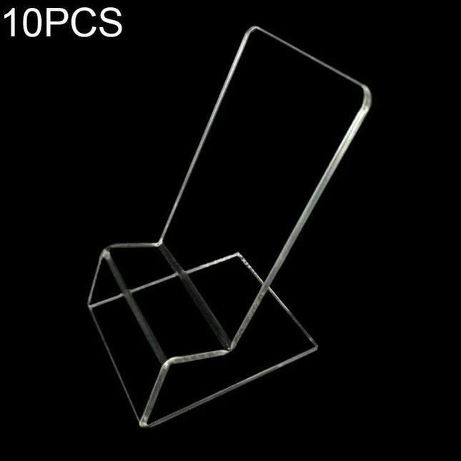 Acrylic Stand for Displaying Mobile Phones, Transparent, 10 Pack - clear acrylic phone display stand for desk or store
