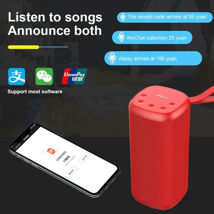 Zealot Compact Bluetooth Speaker For Travel And Commute red portable speaker with phone, TF card, hand strap and Bluetooth 5.0