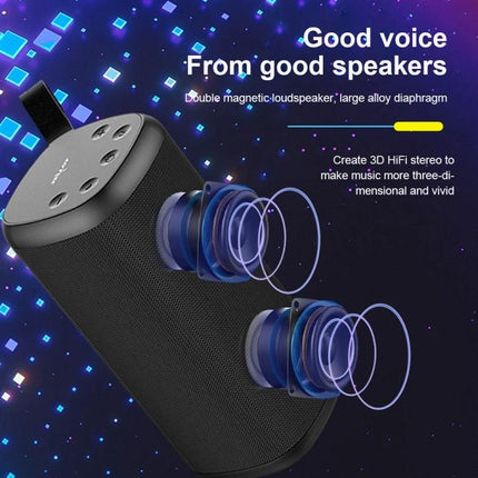 Zealot Compact Bluetooth Speaker For Travel And Commute showing black portable speaker with TF slot hand strap and 3D HiFi sound