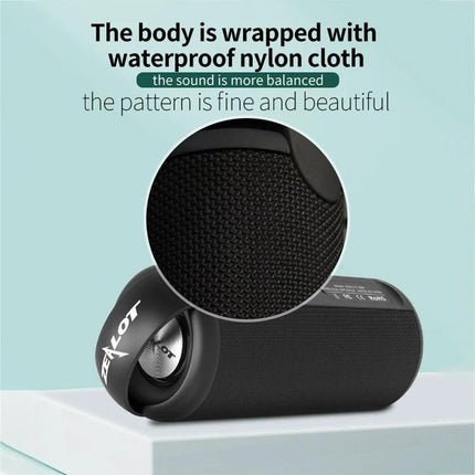 Zealot Compact Bluetooth Speaker With Carry Handle For Travel wrapped in waterproof nylon cloth texture