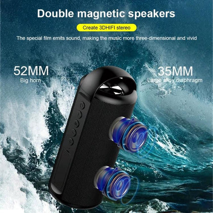 Zealot Compact Bluetooth Speaker With Carry Handle For Travel shown rugged waterproof portable speaker with dual drivers