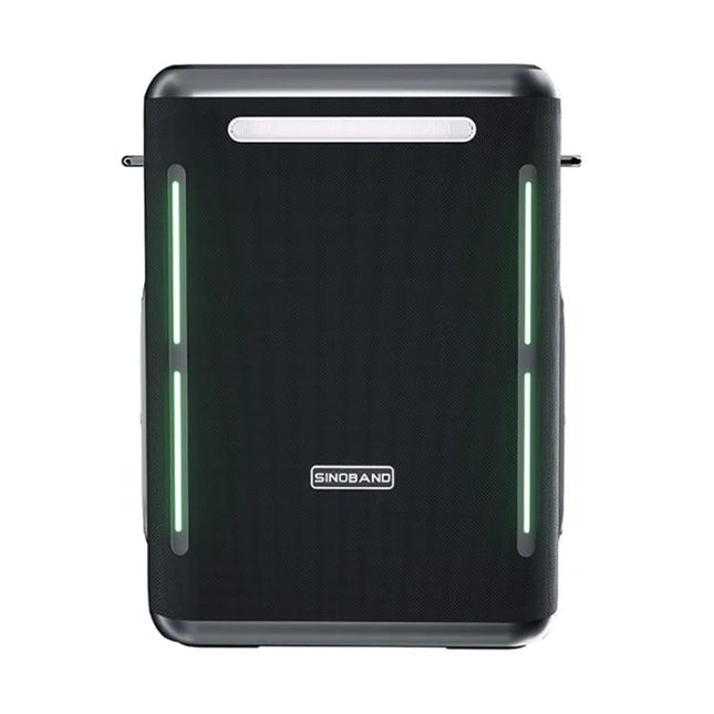 SINOBAND Portable Outdoor Speaker With Mood Light For Picnics black Bluetooth speaker with green mood lights