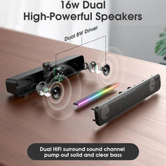 L16 Compact RGB Bluetooth Speaker with High-Fidelity Sound and Wireless Streaming