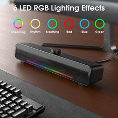 L16 Compact RGB Bluetooth Speaker with High-Fidelity Sound and Wireless Streaming