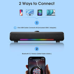 L16 Compact RGB Bluetooth Speaker with High-Fidelity Sound and Wireless Streaming