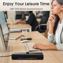 L16 Compact RGB Bluetooth Speaker with High-Fidelity Sound and Wireless Streaming