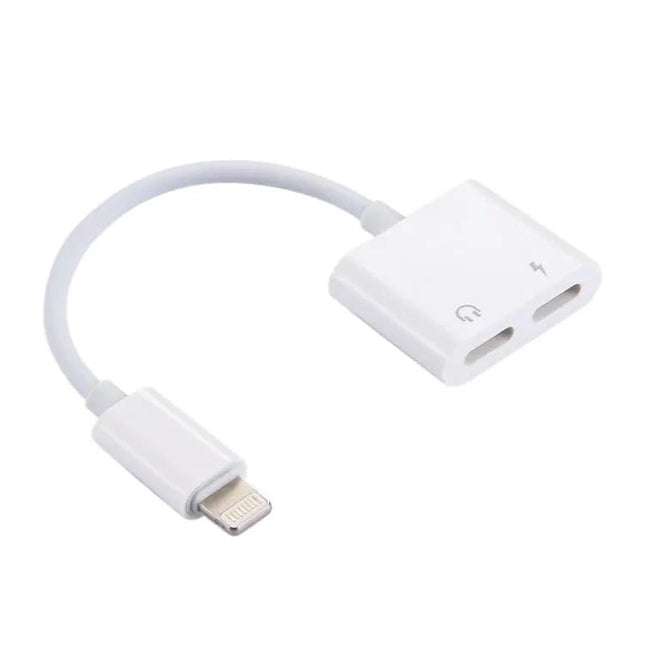 2-in-1 Lightning Charging And Audio Adapter With Mic | Syndmart
