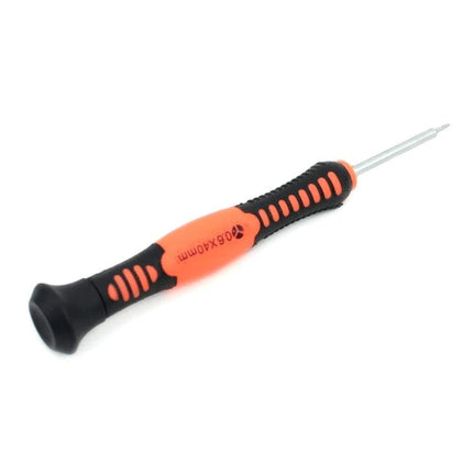 JIAFA Tri-point 0.6 Screwdriver for iPhone and Apple Watch Repair – ergonomic orange-black handle for precise small-screw repairs