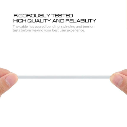 Audio Cable for Connecting Devices During Daily Commutes showing durable tested cable held taut with line control for phone to headphones or car audio